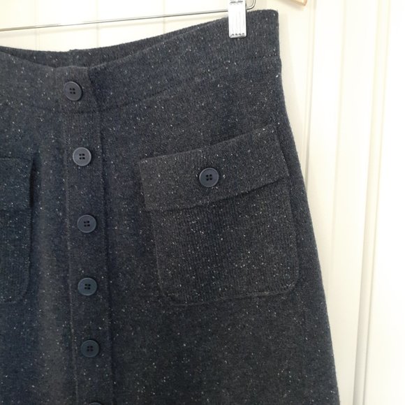 NEW Sundance Home Front Lambswool Blend Tweed Skirt Blue Size M - Picture 5 of 11